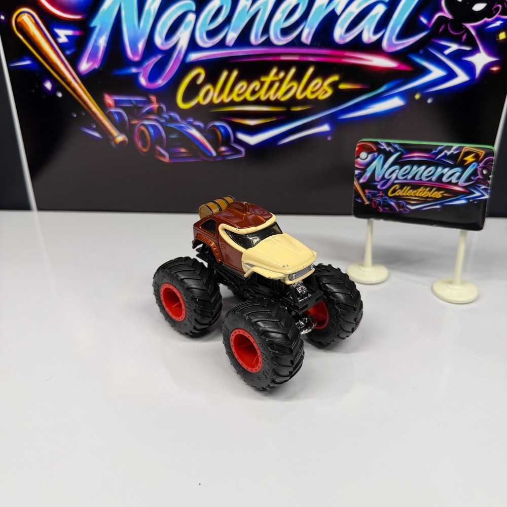 Hot Wheels Monster Trucks Donkey Kong Nintendo Die-Cast 1:64 Scale Brown Cream
